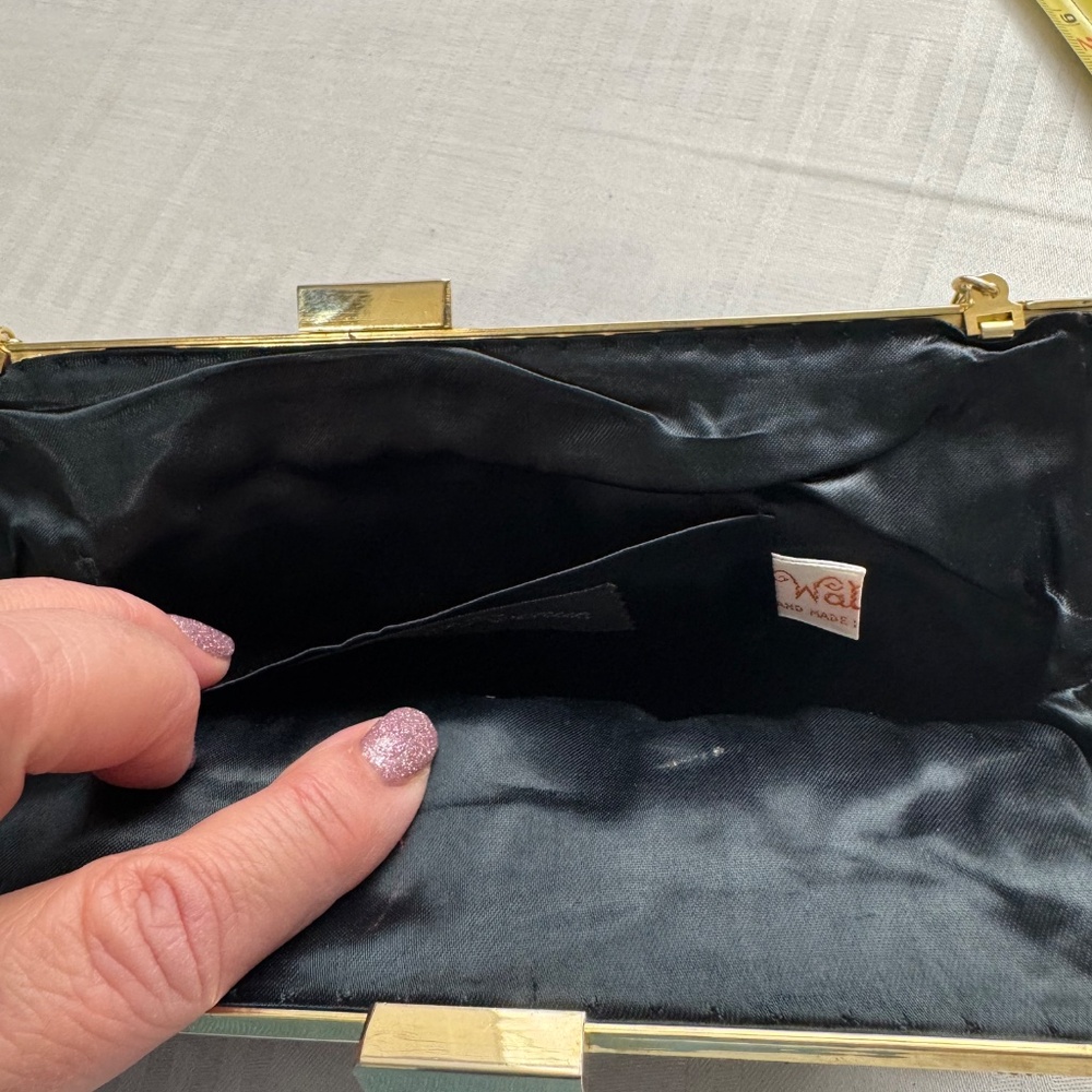 Saks Fifth Avenue, Small Beaded Theatre Clutch Bag View 4